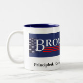大統領コーヒー・マグのためのBROWNBACK ツートーンマグカップ (左)