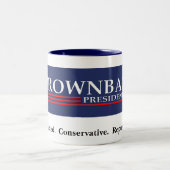 大統領コーヒー・マグのためのBROWNBACK ツートーンマグカップ (中央)