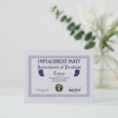 大統領トランプ弾劾パーティの招待状 招待状 (スタンド正面)