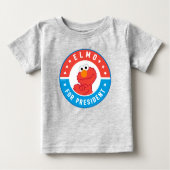 大統領バッジのエルモ ベビーTシャツ (正面)