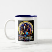 大統領バラック・オバマおよび家族 ツートーンマグカップ (左)