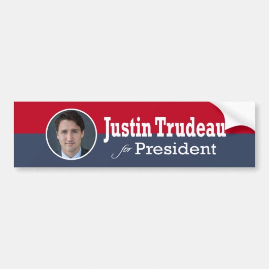 大統領バンパーステッカーのためのジャスティンTrudeau バンパーステッカー (正面)