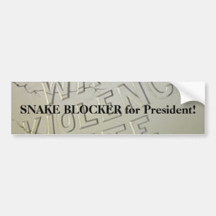 大統領バンパーステッカーのためのヘビのブロッカー バンパーステッカー