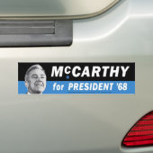 大統領バンパーステッカーのための1968年の遺伝子McCarthy バンパーステッカー (車上)