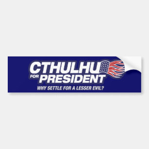 大統領バンパーステッカーのためのCthulhu バンパーステッカー