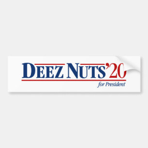 大統領バンパーステッカーのためのDeezのナット(白い) バンパーステッカー