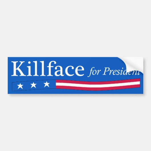 大統領バンパーステッカーのためのKillface バンパーステッカー (正面)