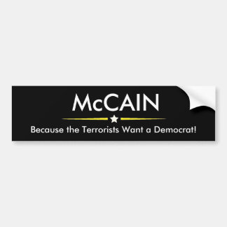 大統領バンパーステッカーのためのMcCAIN バンパーステッカー