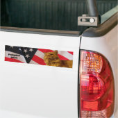 大統領フラッグのパンプキン背景バンパースティック バンパーステッカー (トラック上)