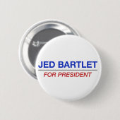 大統領ボタンのためのJED BARTLET 缶バッジ (正面&裏面)