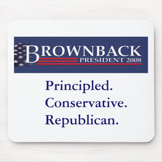 大統領マウスパッドのためのBROWNBACK マウスパッド (正面)