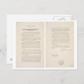 大統領令9981による軍隊の脱人種隔離 ポストカード (正面/裏面)