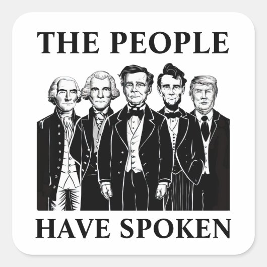 大統領就任式ステッカーセット スクエアシール (正面)