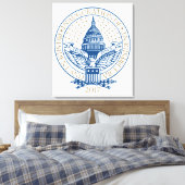 大統領就任式トランプ・ペンス・ロゴ キャンバスプリント (インサイチュ (寝室))