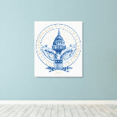 大統領就任式トランプ・ペンス・ロゴ キャンバスプリント (インサイチュ (ウッドフロア))