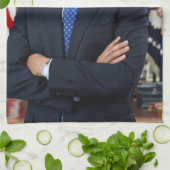 大統領府ポートレート、オバマバラク キッチンタオル (折り畳み)