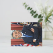 大統領府ポートレート、オバマバラク ポストカード (スタンド正面)