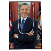 大統領府ポートレート、オバマバラク ミディアムペーパーバッグ (裏面)