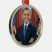 大統領府ポートレート、オバマバラク メタルオーナメント (右)