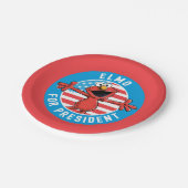 大統領用エルモ – 国旗 ペーパープレート (アングル)