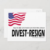 大統領職を尊重せよ... 資産を売却するか、辞任せよ ポストカード (正面/裏面)