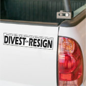 大統領職を…取り上げますか、または辞職します尊重して下さい バンパーステッカー (トラック上)