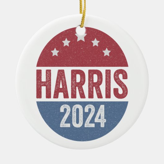大統領選挙アメリカ民主党議員ハリス セラミックオーナメント (正面)