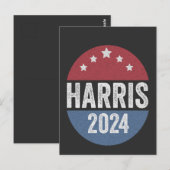 大統領選挙アメリカ民主党議員ハリス ポストカード (正面/裏面)