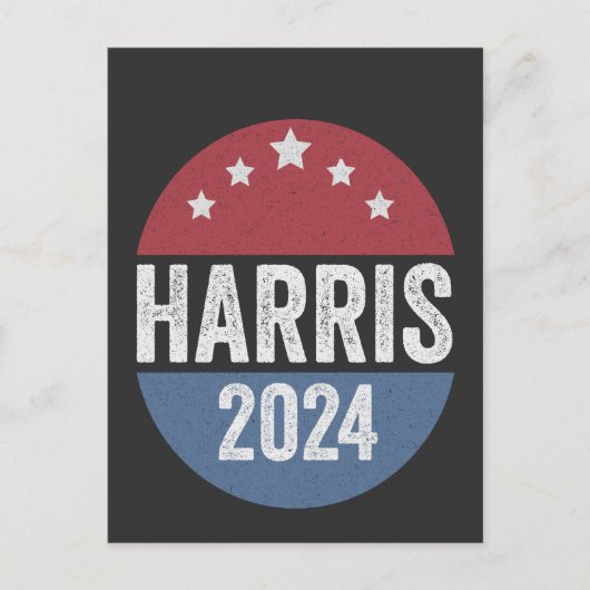 大統領選挙アメリカ民主党議員ハリス ポストカード (正面)