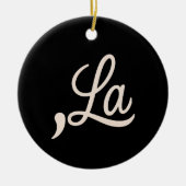 大統領選挙カマラへの2024年コンマおもしろいラ セラミックオーナメント (正面)