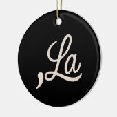 大統領選挙カマラへの2024年コンマおもしろいラ セラミックオーナメント (左)