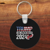 大統領選挙トランプのための米国国旗の切り札 キーホルダー (正面)