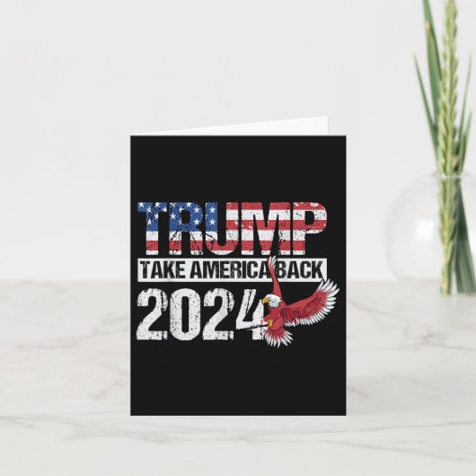 大統領選挙トランプ2米国旗 カード (正面)