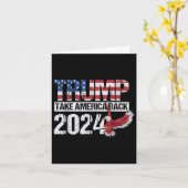 大統領選挙トランプ2米国旗 カード (黄色い花)