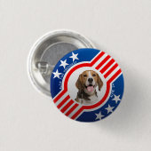 大統領選挙ペットパーソナライズされた 缶バッジ (正面&裏面)