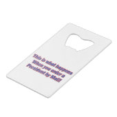 大統領郵便 クレジットカード栓抜き (正面アングル)