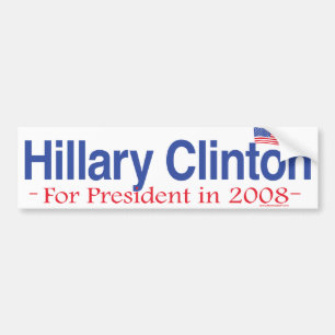大統領2008バンパーステッカーのためのヒラリー・クリントン バンパーステッカー