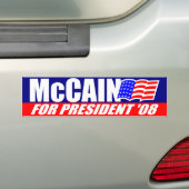 大統領2008バンパーステッカーのためのMcCain バンパーステッカー (車上)