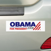 大統領2008年のためのオバマ バンパーステッカー (車上)