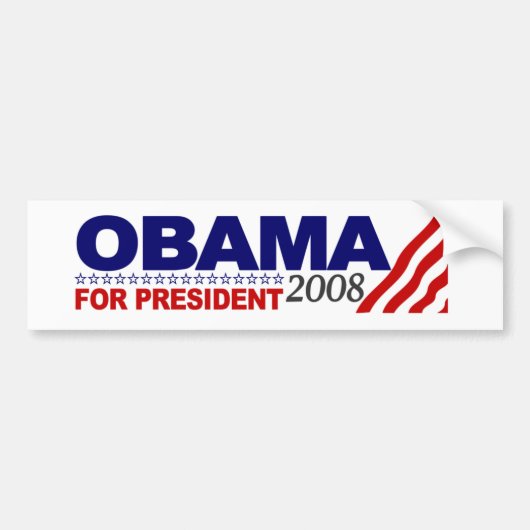 大統領2008年のためのオバマ バンパーステッカー (正面)