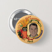 大統領2012ボタンのためのアランGrayson 缶バッジ (正面&裏面)