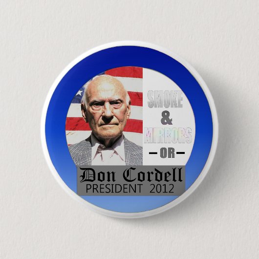 大統領2012年のために独立しているドンCordell 缶バッジ (正面)