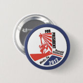 大統領2012年のためにGasconロナルドに書いて下さい 缶バッジ (正面&裏面)