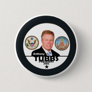 大統領2012年のためのアンソニーTubbs 缶バッジ