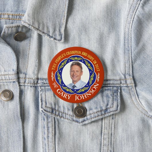 大統領2012年のためのギャリージョンソンの自由意志論者 缶バッジ (インサイチュ)