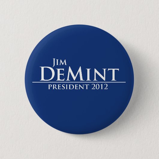 大統領2012年のためのジムDeMint 缶バッジ (正面)