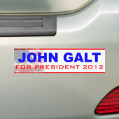 大統領2012年のためのジョンGalt バンパーステッカー (車上)