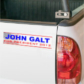 大統領2012年のためのジョンGalt バンパーステッカー (トラック上)