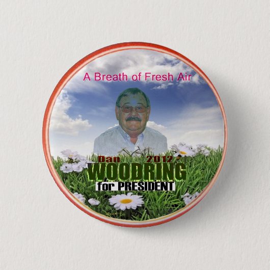 大統領2012年のためのダンWoodring 缶バッジ (正面)
