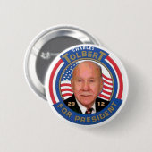 大統領2012年のためのチャールズTolbert 缶バッジ (正面&裏面)